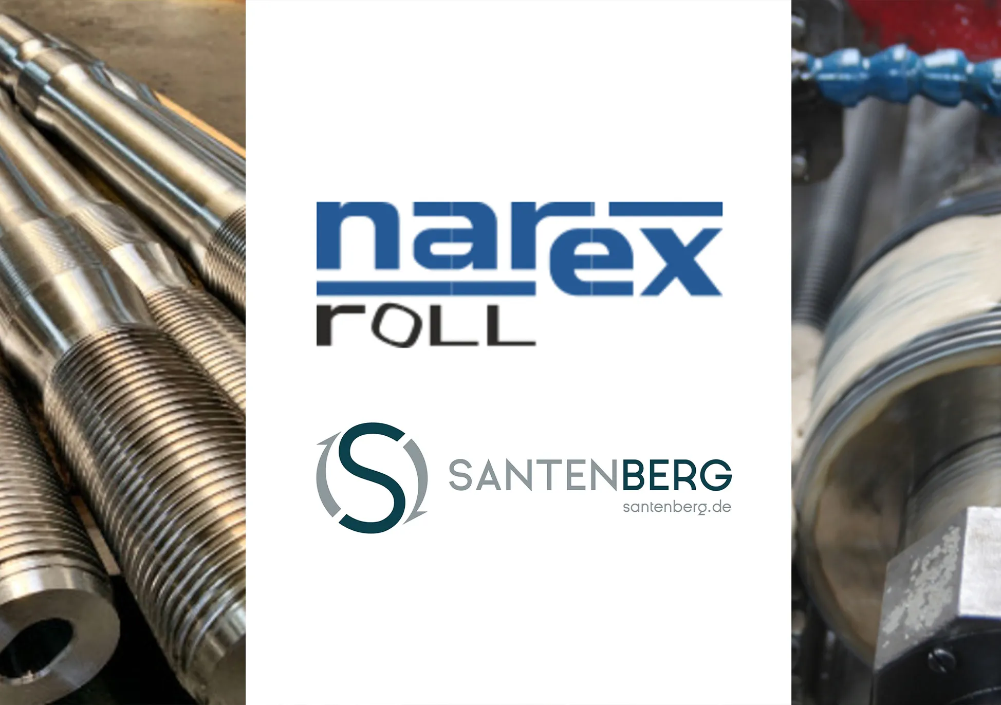 NarexRoll-Logo mit Gewindespindeln. NarexRoll wird Teil der SANTENBERG Gruppe – 17. April 2026