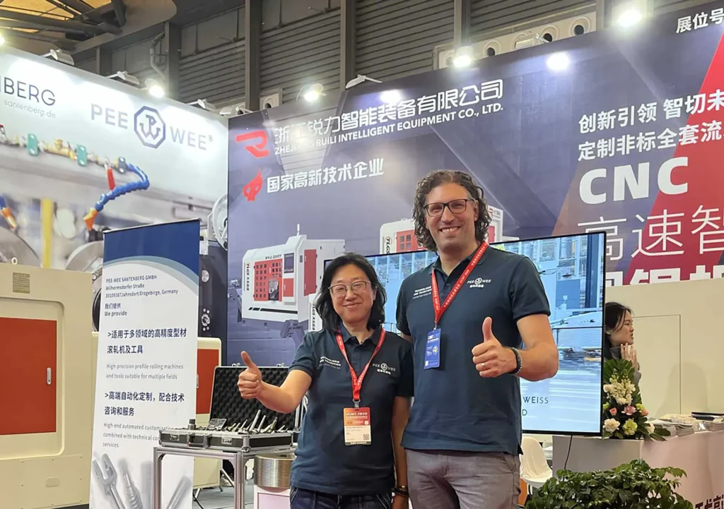 PEE-WEE SANTENBERG Messestand CCMT Shanghai. PEE-WEE SANTENBERG Team auf der CCMT 2026 in Shanghai – 11. Mai 2026